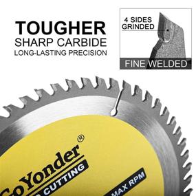 img 2 attached to 🪚 GoYonder 7 1/4 Inch Circular Saw Blade: 60 Tooth TCT Carbide Blade for Cutting Wood