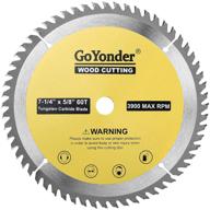 🪚 goyonder 7 1/4 inch circular saw blade: 60 tooth tct carbide blade for cutting wood logo