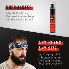 img 3 attached to 🧔 GIBS All-Natural Grooming Bush Master Beard, Hair & Tattoo Oil - Nutmeg, Leather, Vanilla & Musk Scent - Softens & Strengthens Beard Growth, Moisturizes Skin - 1 Oz.