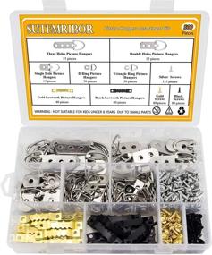 img 4 attached to 🖼️ Ultimate Picture Hanging Solution: Sutemribor 500 PCS Heavy Duty Picture Hanging Kit with Screws for Wall Mounting