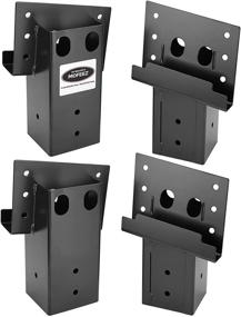 img 4 attached to Mofeez 4x4 Outdoor Compound Angle Brackets for Deer Stand Hunting Blinds and Shooting Shacks - Set of 4