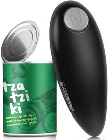 img 4 attached to 🔌 Black Electric Can Opener - Safe, Smooth, No Sharp Edges - Ideal Gift for Women and Seniors with Arthritis - Fits Perfectly in Drawer - Suitable for Various Sizes of Cans