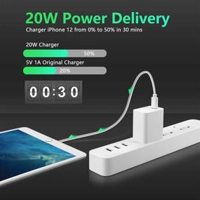 img 1 attached to 🔌 20W USB C PD Fast Charger Block - Type C Power Delivery Wall Charger Adapter for iPhone 12 Mini, 12 Pro Max, Samsung Galaxy S10, S9, LG, iPad Pro