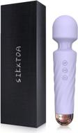 sikxtoa rechargeable mini wand massager - 8 speeds, 20 patterns - powerful, quiet & waterproof - perfect for muscle, shoulder, and back pain relief - 5.9*1.5 inches (light purple) логотип