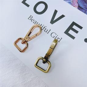 img 1 attached to 🔗 15 Pcs Oval Ring Lobster Clasp Claw Swivel for Strap Push Gate Lobster Clasps Hooks Swivel Snap Fashion Clips - Antique Brass, 5/9 Inch Inside Diameter - by Willikiva