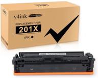 🖨️ v4ink 201x 201a black toner cartridge - compatible with color laserjet pro m252dw m252n mfp m277dw m277n printer logo