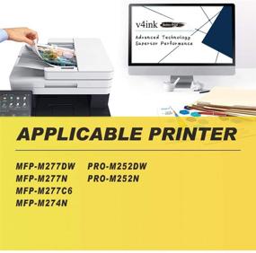 img 1 attached to 🖨️ V4INK 201X 201A Black Toner Cartridge - Compatible with Color Laserjet Pro M252dw M252n MFP M277dw M277n Printer