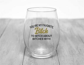 img 1 attached to 🍷 Unique 15 oz Stemless Wine Glass- Funny BFF Birthday or Christmas Gift For Best Friend Men or Women- Dishwasher Safe- Ideal Present for Wine Lovers- Best Friend Gifts For Women