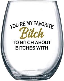 img 4 attached to 🍷 Unique 15 oz Stemless Wine Glass- Funny BFF Birthday or Christmas Gift For Best Friend Men or Women- Dishwasher Safe- Ideal Present for Wine Lovers- Best Friend Gifts For Women