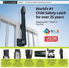 img 2 attached to 🔒 D&D Technologies ML3TPKA MagnaLatch Top Pull: The Ultimate Magnetic Gate Latch & Lock for Pool and Child Safety on Any Square Gate