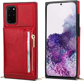 img 2 attached to 📱 KIHUWEY Galaxy S9 Case with Crossbody Lanyard, Zipper Wallet, Credit Card Holder & Wrist Strap - Protective Purse Cover for Samsung Galaxy S9 (Red)