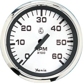 img 1 attached to Faria Tachometer Spun Silver Inboard