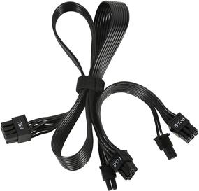 img 4 attached to 💡 Efficient PSU Male to Dual PCIe 8 (6+2) Pin Male PCIE Cable for Corsair CoolerMaster Thermaltake Modular Power Supply (65cm+15cm)