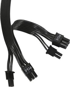 img 2 attached to 💡 Efficient PSU Male to Dual PCIe 8 (6+2) Pin Male PCIE Cable for Corsair CoolerMaster Thermaltake Modular Power Supply (65cm+15cm)