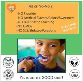 img 2 attached to 🦷 All-Natural Kids Toothpaste with Xylitol GLASS Jar - BALM Baby Teeth Paste (Fresh Mint) 2 fl oz - Made in USA, Fluoride-Free