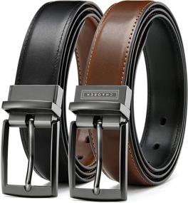 img 4 attached to Reversible Chaoren Leather Not Pull Rotated Buckle Men's Accessories