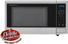 img 2 attached to Stainless Steel 1.1 Cu. Ft. 1000W Countertop Microwave Oven with Orville Redenbacher’s Popcorn Preset, ISTA 6 Packaging