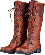 👢 dublin fleet women's red brown boots size 8 logo