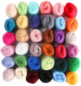 img 3 attached to COCODE Needle Felting Starter Kit Set - 36 Colors Wool Roving and Tools for Hand Spinning, DIY Craft Projects - Best Gift for Fibre Art Enthusiasts