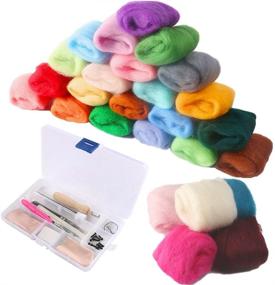 img 4 attached to COCODE Needle Felting Starter Kit Set - 36 Colors Wool Roving and Tools for Hand Spinning, DIY Craft Projects - Best Gift for Fibre Art Enthusiasts