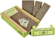 🐱 scratch lounge original xl - reversible cardboard cat scratcher with refills, catnip, and floor/side replacement logo