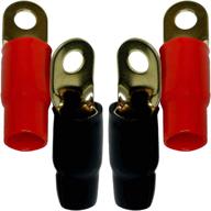 🔌 bass rockers tr0g 4pcs 0ga crimp ring terminals in black/red - enhanced for seo logo