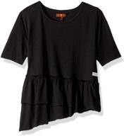 all mankind girls ruffle t shirt logo