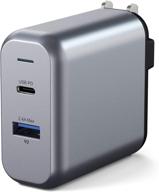 🔌 satechi 30w dual-port wall charger adapter - usb-c pd & usb 3.0 port - compatible with 2019 ipad, 2018 ipad pro, 2018 macbook air, iphone 11 pro max/11 pro/11 (usa) logo