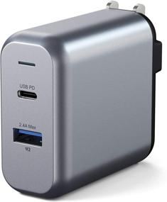 img 4 attached to 🔌 Satechi 30W Dual-Port Wall Charger Adapter - USB-C PD & USB 3.0 Port - Compatible with 2019 iPad, 2018 iPad Pro, 2018 MacBook Air, iPhone 11 Pro Max/11 Pro/11 (USA)