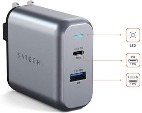 img 1 attached to 🔌 Satechi 30W Dual-Port Wall Charger Adapter - USB-C PD & USB 3.0 Port - Compatible with 2019 iPad, 2018 iPad Pro, 2018 MacBook Air, iPhone 11 Pro Max/11 Pro/11 (USA)