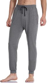 img 1 attached to 🌈 COLORFULLEAF Cotton Pajama Bottoms: Stylish Comfort for Men's Sleep & Lounge