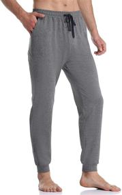 img 2 attached to 🌈 COLORFULLEAF Cotton Pajama Bottoms: Stylish Comfort for Men's Sleep & Lounge