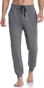 img 4 attached to 🌈 COLORFULLEAF Cotton Pajama Bottoms: Stylish Comfort for Men's Sleep & Lounge