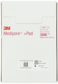 img 1 attached to 🩹 3M Medipore +Pad Soft Cloth Adhesive Wound Dressing 3566 - 3 1/2 IN x 4 IN