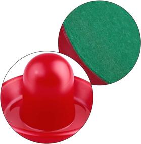 img 2 attached to 🏒 URATOT Air Hockey Pushers and Pucks Set: Replacement Accessories for Game Tables - 4 Pushers, 8 Red Pucks, 8 Green Pads