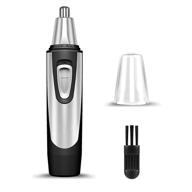 portable electric nose and ear hair trimmer for men - ipx7 waterproof, stainless blades, suitable for all purposes (black) logo