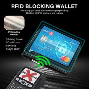 img 1 attached to GEEAD Leather Wallet Blocking Wallets Men's Accessories for Wallets, Card Cases & Money Organizers