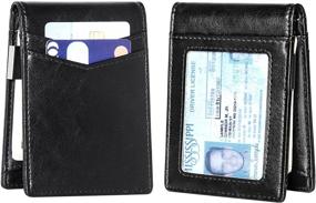 img 3 attached to GEEAD Leather Wallet Blocking Wallets Men's Accessories for Wallets, Card Cases & Money Organizers