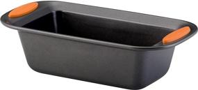 img 4 attached to Rachael Ray Yum-o! Bakeware Oven Lovin' Nonstick Loaf Pan, 9-Inch x 5-Inch Steel Pan, Gray w/ Orange Handles
