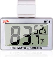🌡️ digital reptile thermometer hygrometer: lcd gauge to monitor temperature & humidity in terrarium for turtles, snakes, lizards, frogs, spiders, and plant boxes - works with reptile heat pad логотип