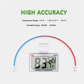 img 3 attached to 🌡️ Digital Reptile Thermometer Hygrometer: LCD Gauge to Monitor Temperature & Humidity in Terrarium for Turtles, Snakes, Lizards, Frogs, Spiders, and Plant Boxes - Works with Reptile Heat Pad