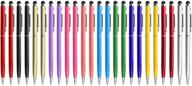 innhom stylus pen 24 pack - stylus pens for touch screens, ipad, iphone, samsung, tablets - 2 in 1 stylists pen with black ink ballpoint pens logo