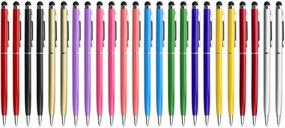 img 4 attached to innhom Stylus Pen 24 Pack - Stylus Pens for Touch Screens, iPad, iPhone, Samsung, Tablets - 2 in 1 Stylists Pen with Black Ink Ballpoint Pens