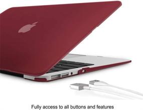 img 1 attached to 🍷 iCasso MacBook Pro 13 Inch Case 2019 2018 2017 2016 Release A2159/A1989/A1706/A1708 - Wine Red: Hard Plastic Case, Sleeve, Screen Protector, Keyboard Cover & Dust Plug