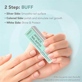 img 1 attached to 💅 Onsen Japanese Nail Buffer and Shine Kit - Professional Nail File, 3-Way Nail Buffer Block with Complimentary Replacement Pads and Nail Strengthening Cuticle Cream for Optimum Nail Health, Nail Care Kit, 1pk