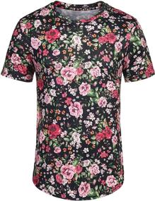 img 4 attached to 🌸 Stylish COOFANDY Floral Shirts: Hipster Men's Clothing for Trendy T-Shirts & Tanks