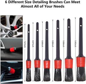 img 3 attached to 🚗 Fitosy Car Detailing Brush Set - 10 Pack with 6 Detail Brushes for Wheels, Interior, Exterior, Dashboard Cleaning - Includes 1 Air Vent Brush and 3 Wire Brushes