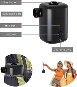 img 2 attached to 🔋 4000mAh Rechargeable Battery Electric Air Pump for Inflatables - Quick Inflate Deflator Pumps for Camping Cushions, Air Mattresses, Sofas, Pool Floats, Toys, and Vacuum Bags