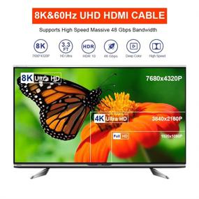 img 1 attached to 💻 Кабель Rommisie HDMI 8K - 6.6FT (HDMI 2.1, 48Гбит/с) ультраскоростные золотые разъемы - 8K @ 60Гц (7680x4320) 4:4:4 HDR HDCP 2.2 eARC - Усиленный поисковой оптимизацией