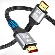 💻 кабель rommisie hdmi 8k - 6.6ft (hdmi 2.1, 48гбит/с) ультраскоростные золотые разъемы - 8k @ 60гц (7680x4320) 4:4:4 hdr hdcp 2.2 earc - усиленный поисковой оптимизацией логотип